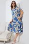 Li̇kapa Women's Summer Short Sleeve Pocketed Viscose Ruffled Dress - 6