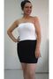 Ecru (Off-White) Strapless Combed Viscose Badi Tank Top T-Shirt - 3