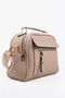 Women's Taupe Lacost Leather 3-Compartment Adjustable Shoulder Strap Hand and Shoulder Bag - 4