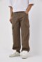 Men's Cargo Pocket Camel Baggy Pants