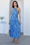 Maxi Length Ethnic Patterned Dress - 2