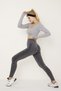 Granite Gray Hip Gathered Push up Hip Shaper Gathering Sports Fitness Leggings Seamless Leggings - 6