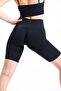 Gymhams Black Hip Gathered Push Up Hip Shaping Seamless Cycling Shorts - 4
