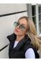 Women's Sunglasses Drop Design Green Frame Green Glass - 5