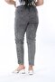 Women's Plus Size Smoked Wash Effect Elastic Waist Denim Leggings Trousers 65N38269 - 5