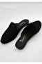 Women's Anatomical Soft Fusbet Sole Straw Knit Closed Front Black Slippers - 2