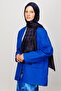 Houndstooth Pattern Shiny Jacquard Shawl