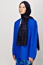Houndstooth Pattern Shiny Jacquard Shawl - 2