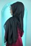 Women's Minacarin Chiffon Lace Needle Embroidered Black Hijab Prayer Mevlüt Cover Evening Dress Shawl