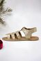 Gold Three-Stripe Girls' Sandals - 2