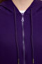Purple Hooded Oversize/Wide Fit Zippered Hooded Thick Fleece Lined Sweatshirt Twoaw21Sw0840 - 4