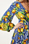 Navy Blue White Patterned Viscose Summer Dress - Fn03200 - 5
