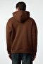 Kahverengi Oversize/Geniş Kesim Fermuarlı Kapüşonlu İçi Polarlı Basic Sweatshirt TMNAW25SW00050 - 5