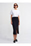 80806 Slit Pencil Skirt-Black