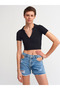 4462 Transparent Pocket Eyelet Shorts-dark blue