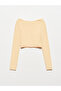 1015 Low-cut Short Sweater-yellow - 7