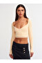 1015 Low-cut Short Sweater-yellow - 3