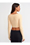1015 Low-cut Short Sweater-yellow - 5