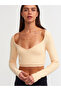 1015 Low-cut Short Sweater-yellow - 2