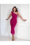 One Shoulder Flower Detailed Tulle Dress - 2