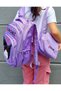 Lilac Pink Printed, Waterproof, Orthopedic Back-Features, Elementary School Bag + Lunch Box