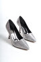 Women's 9 cm Evening Shoes and Bag Platinum - 4