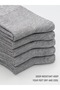 6-Piece Gray Unisex Bamboo Booties 200 Needle Seamless Premium Washable 6 Pairs of Socks - 2