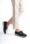 Women's - Crystal Stone Detailed, Lace-up Comfortable Casual Shoes - 3