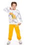 Boy's Striped and Patterned Top and Bottom Suit for Daily and School - 2