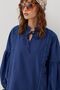 Cobalt Blue Stripe Detailed Shirt - 6