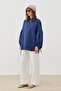 Cobalt Blue Stripe Detailed Shirt - 3