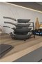 METALAY Metal 3-Piece Pan Shelf, Black Organizer Shelf Black - 2