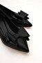 Renata Black Bow-Detail (4 cm) Pointed-Toe Heeled Shoes - 3