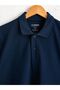 Men's Navy Blue T-Shirt Polo Collar Short Sleeve Basic Pike from Your Fashion Style - 3