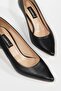 WOMEN'S BLACK GENUINE LEATHER SHORT HEELED STILETTO SHOES, NUMBER 35-41 - 7