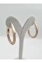 Vip Full Stone Alure Oval Big Hoop Earrings - 2