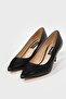 WOMEN'S BLACK GENUINE LEATHER SHORT HEELED STILETTO SHOES, NUMBER 35-41 - 8
