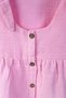 Baby Girl / Child 100% Cotton Back Button Detailed Muslin Dress - 3