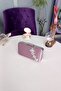 Plum Satin Women's Box Bag with Star Stone Accessories