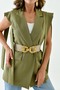 Women's Beige Elastic Buckle Belt 1602 - 3