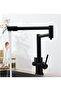 Kitchen Sink Faucet with Dual Flow Water Purification Outlet New Design Black Folding - 2