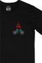 Black T-Shirt with I Love Bike Pocket Logo Design - 2