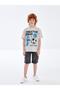Lcw Kids Beige Oversize Crew Neck Boys' T-Shirt - 2