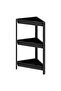 Vesken Triangle Shelving Unit 3 Tiers Black Corner Bathroom Shelf Organizer - 2