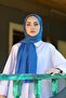 شال تحطم من الخيزران باللون النيلي