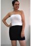 Ecru (Off-White) Strapless Combed Viscose Badi Tank Top T-Shirt - 2