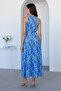 Maxi Length Ethnic Patterned Dress - 4
