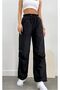 Black Parachute Pants with High Waist Elastic Waist (Order Our Table)