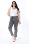 Women's Plus Size Smoked Wash Effect Elastic Waist Denim Leggings Trousers 65N38269 - 7
