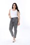 Women's Plus Size Smoked Wash Effect Elastic Waist Denim Leggings Trousers 65N38269